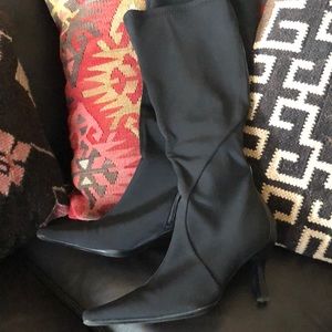 Beautiful Black Nylon tall boots Nine West